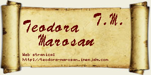 Teodora Marošan vizit kartica